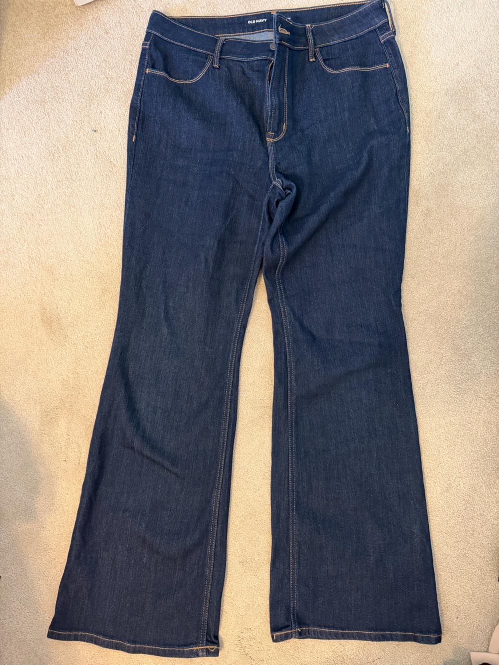 Old Navy Dark Indigo High-Rise Flare Jeans